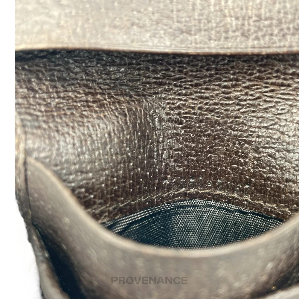 Gucci 6CC Bifold Wallet - GG Canvas Brown